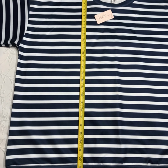 Pink Daisy Plus Size, NWT,  Long Sleeve White & Navy Stripped Shirt - Picture 5 of 8